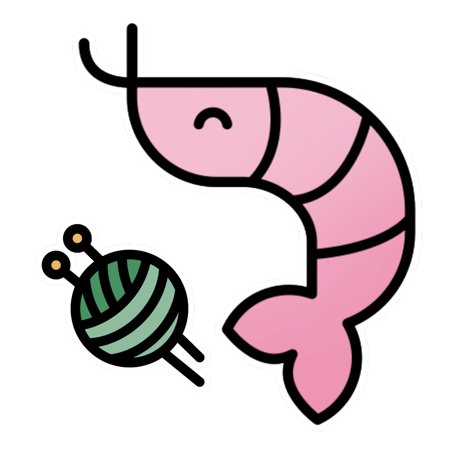 Widdle Shwimp Yarn Art