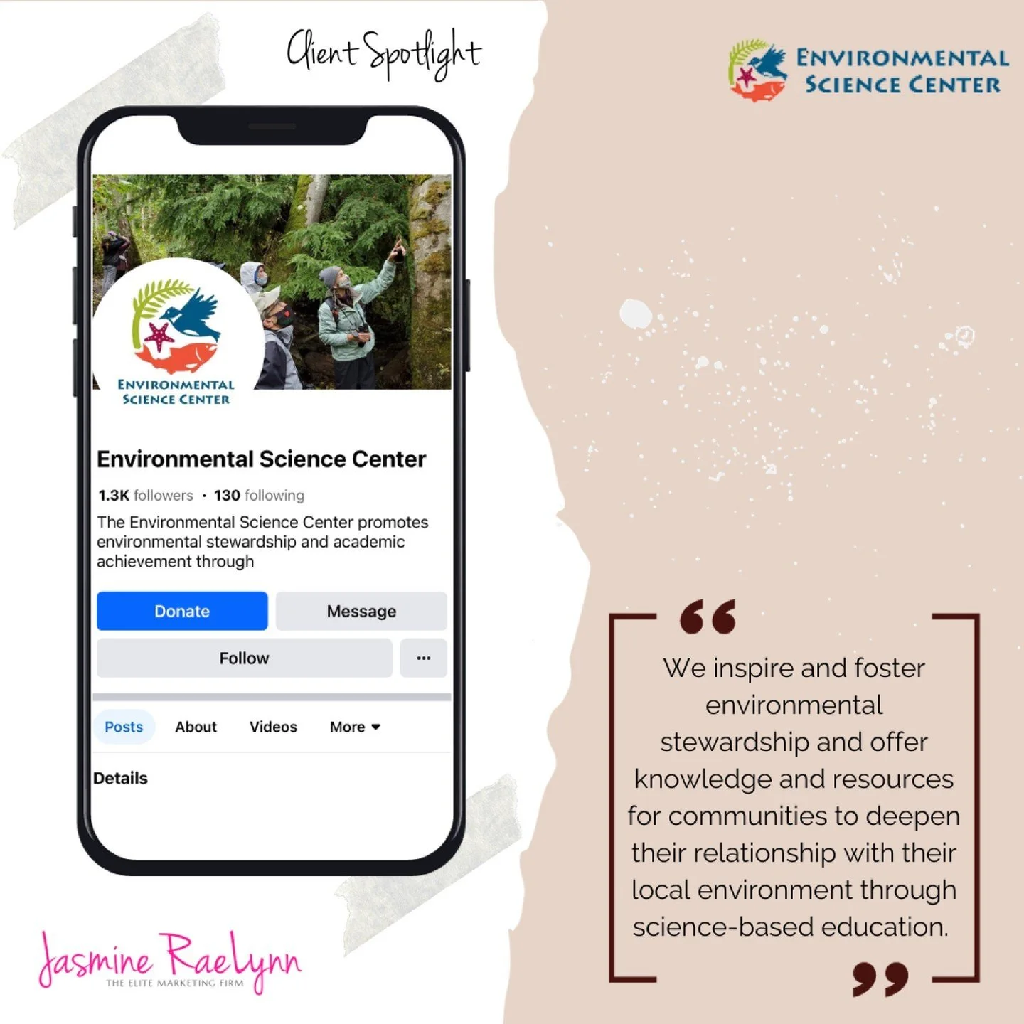 Thank you, @environmental.sciencecenter for trusting The Elite Marketing Firm! 💫

We truly enjoyed crafting and designing your organization's Marketing Strategy! 

We're excited to have reshaped the look and feel of your brand, its tone, and its voi