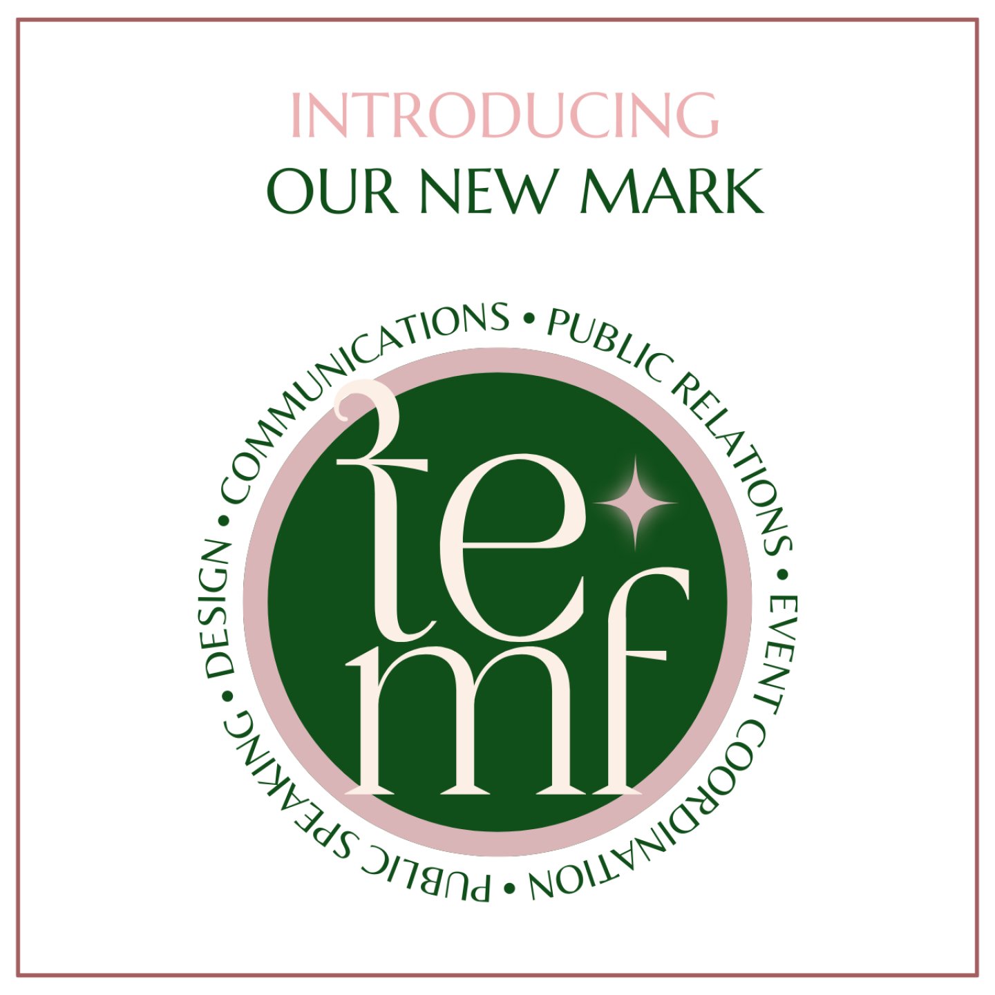 Introducing our new mark ✨

Designed with intention. Rooted in strategy. Built to represent the work we do &mdash; communications, public relations, design, public speaking, and event coordination that drives impact.

This isn&rsquo;t just a logo.
It