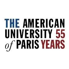 Logo celebrating 55 years of American University of Paris.