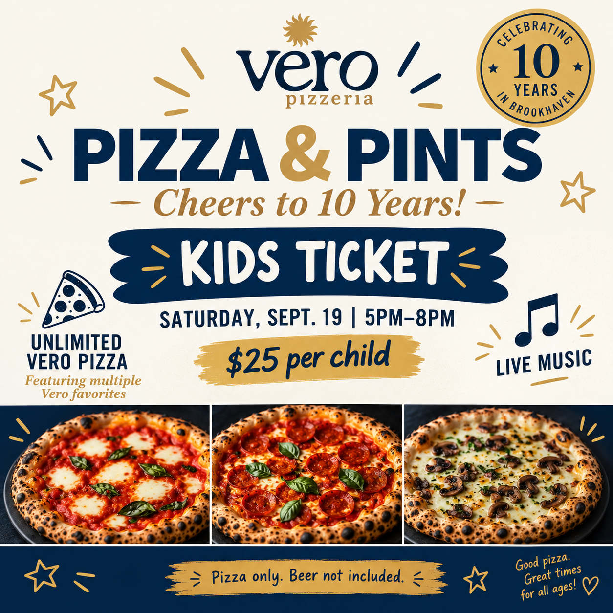 Pizza & Pints – Child Ticket