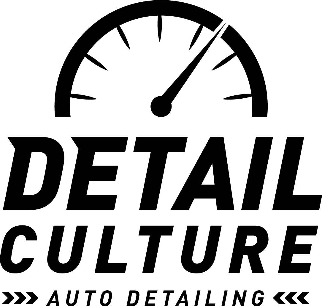 Black logo for a mountain bike company called Deadcour, featuring a stylized mountain with a circle around it and the words 'Deadcour', 'Auto Detailing' underneath.