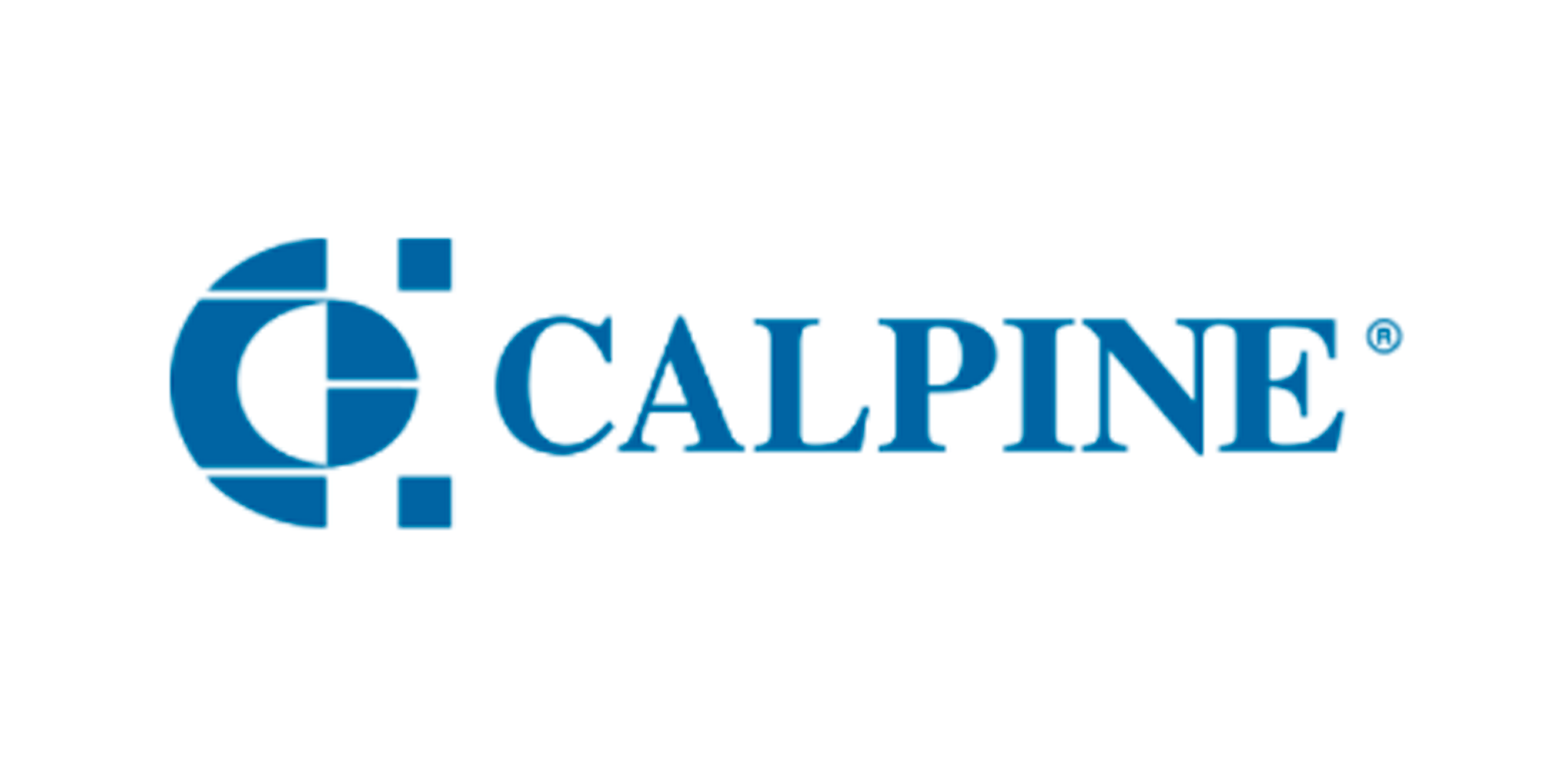 Calpine logo in blue text with a stylized 'C' symbol on the left.