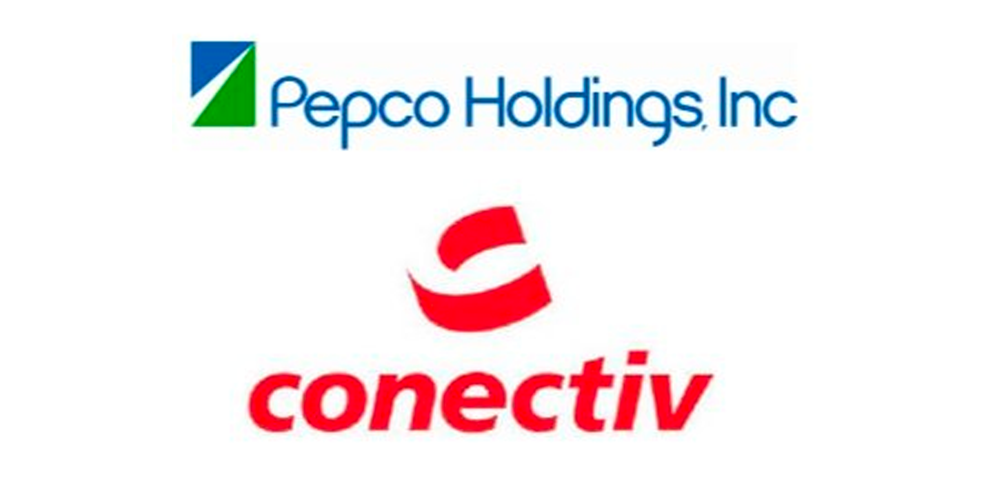 Logos of Pepco Holdings Inc. and Conectiv on a white background.