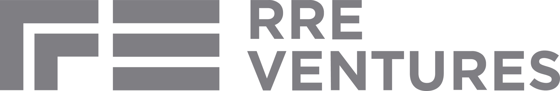 Logo of RRRE VENTURES in black and gray colors.