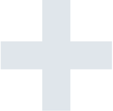 A cross symbol with a black outline and gray fill, with a white background.