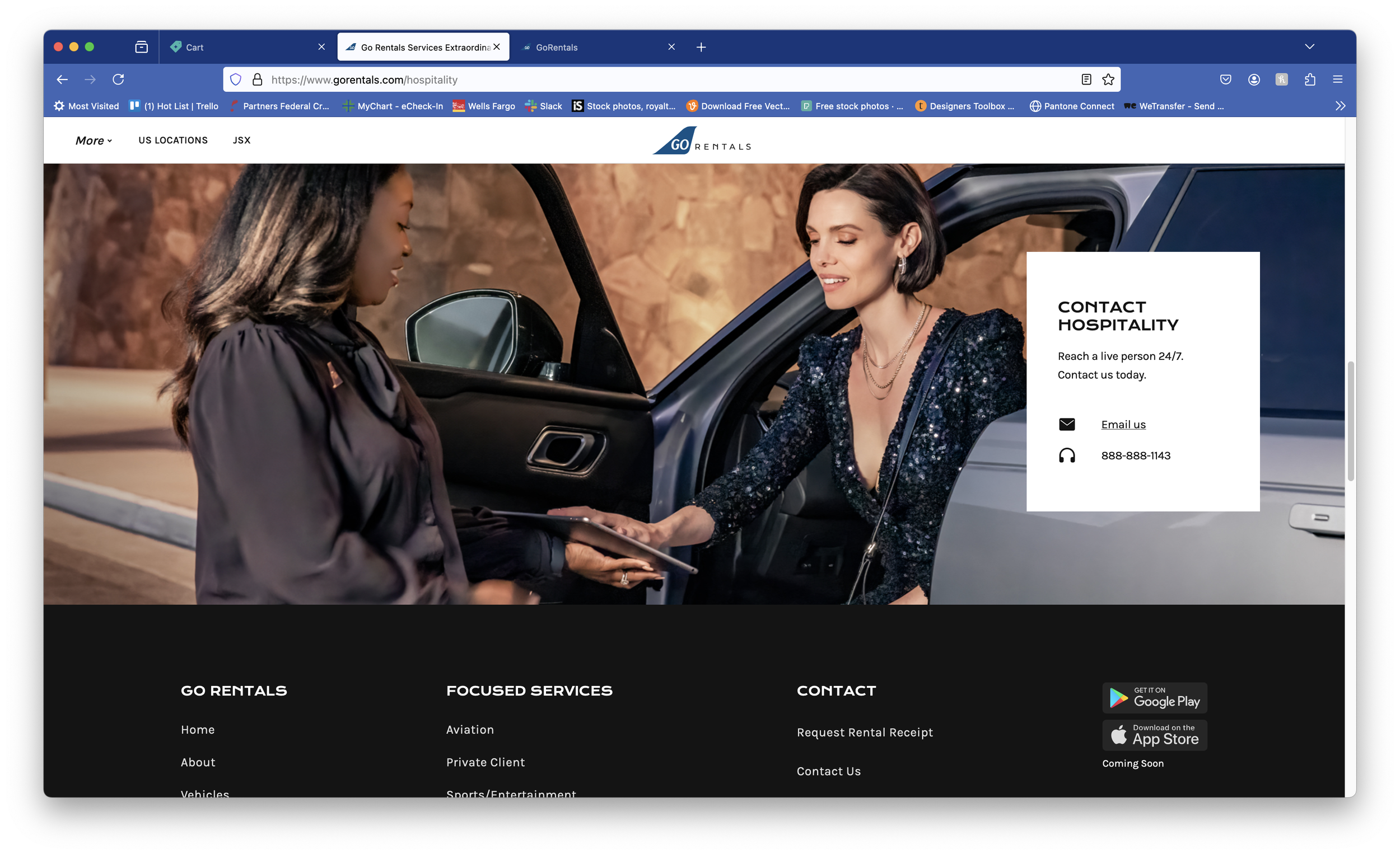 Website Landing Page for Business Vertical