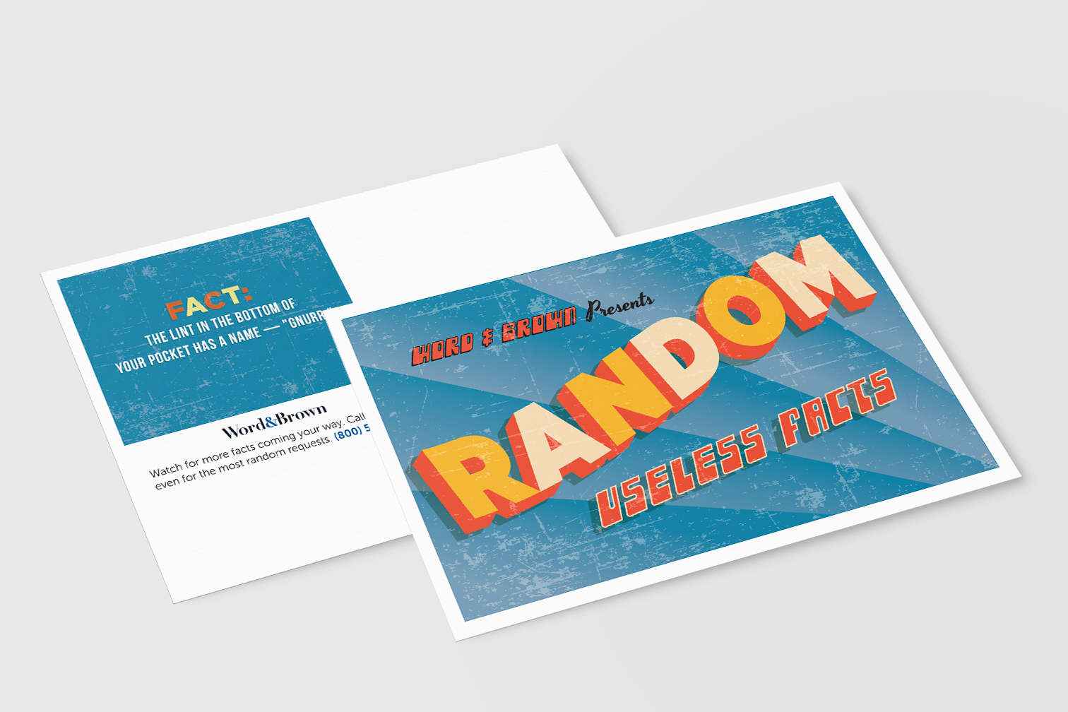 Humorous vintage inspired company mailer sent to partners and customers