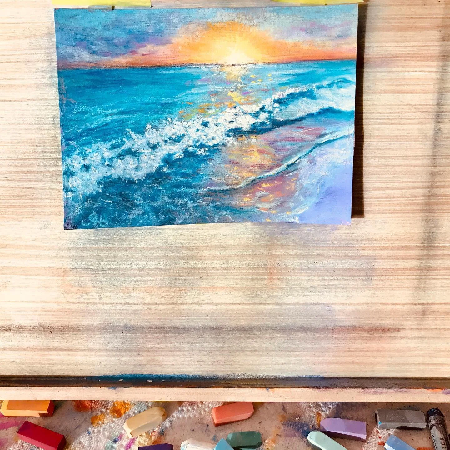 I painted this pastel after watching Susan Jenkins do a demo painting that I really loved. Let me tell you that pastels are not an easy medium 😆. With acrylics and oils you can layer and layer and layer.... But pastels only layer to a point and then