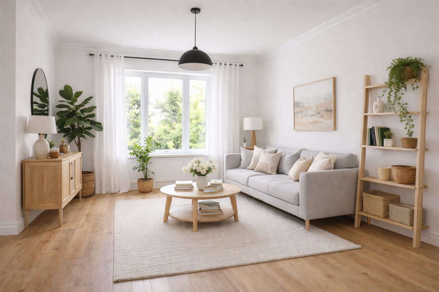 Innenanstrich eines Wohnzimmers in Stuttgart durch Malermeister Mede