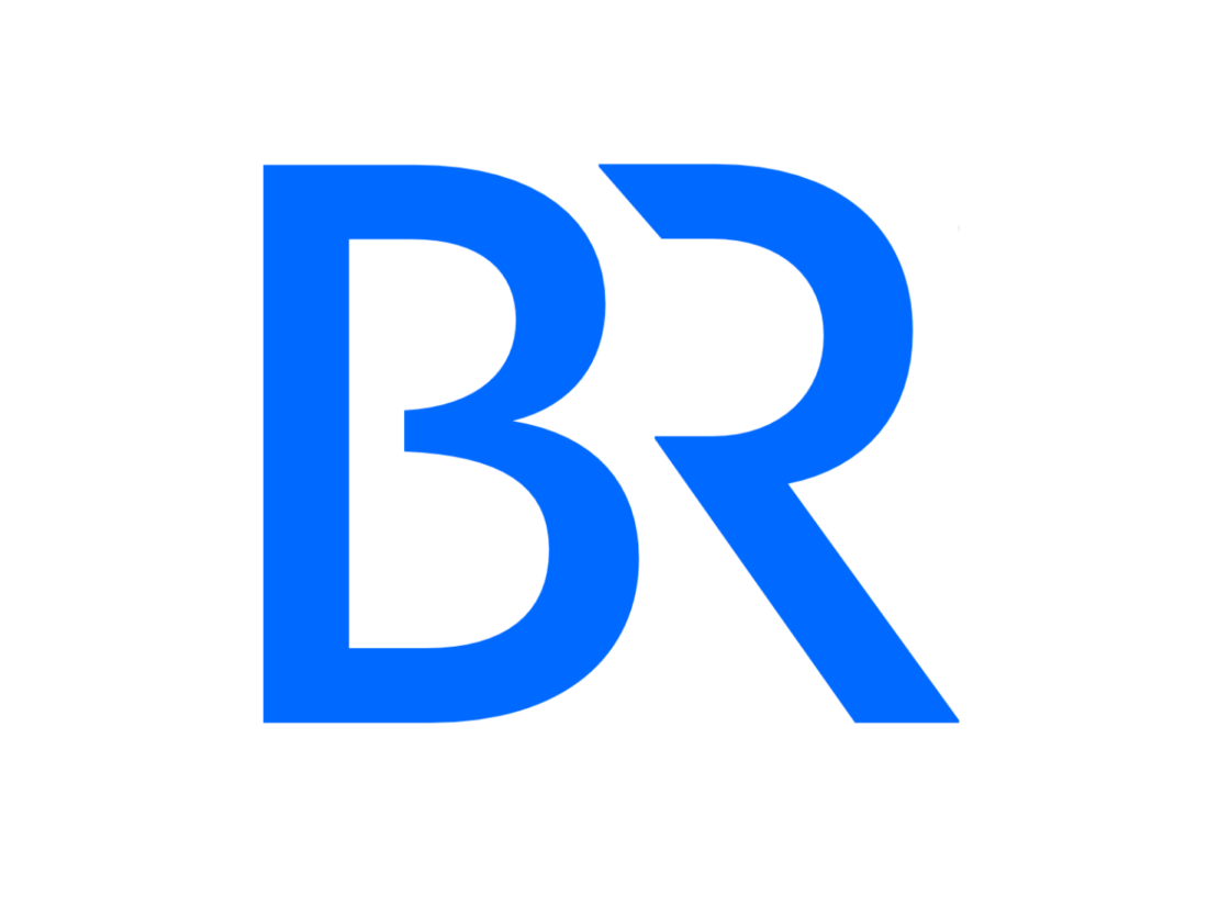 Blaue, stilisierte Buchstaben 'BR' auf weißem Hintergrund.