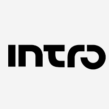 Der Schriftzug 'intro' in schwarzer Schrift auf weißem Hintergrund.