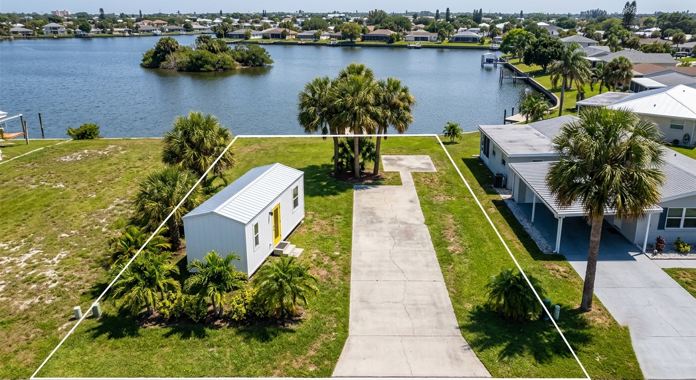 Lakefront Florida lot In Community ready for TINY home