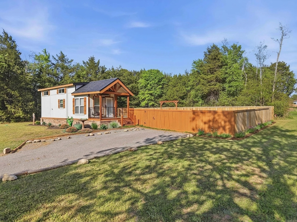 Tiny house Has Fenced Yard, Nearly an acre in Arkansas - $149,900