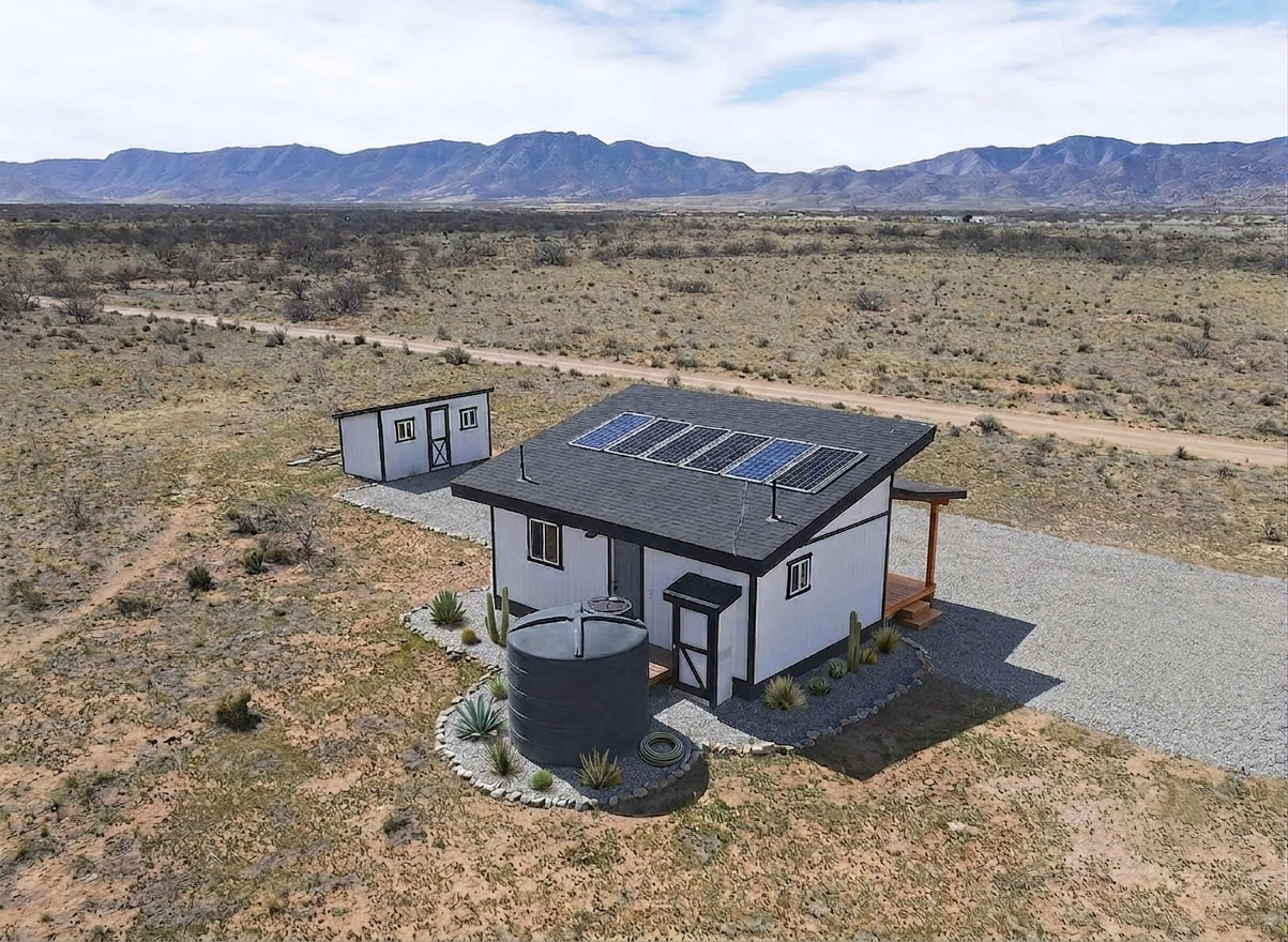 OFF-GRID TINY HOME ON ACRES + MOUNTAIN VIEWS in Arizona - $149,000