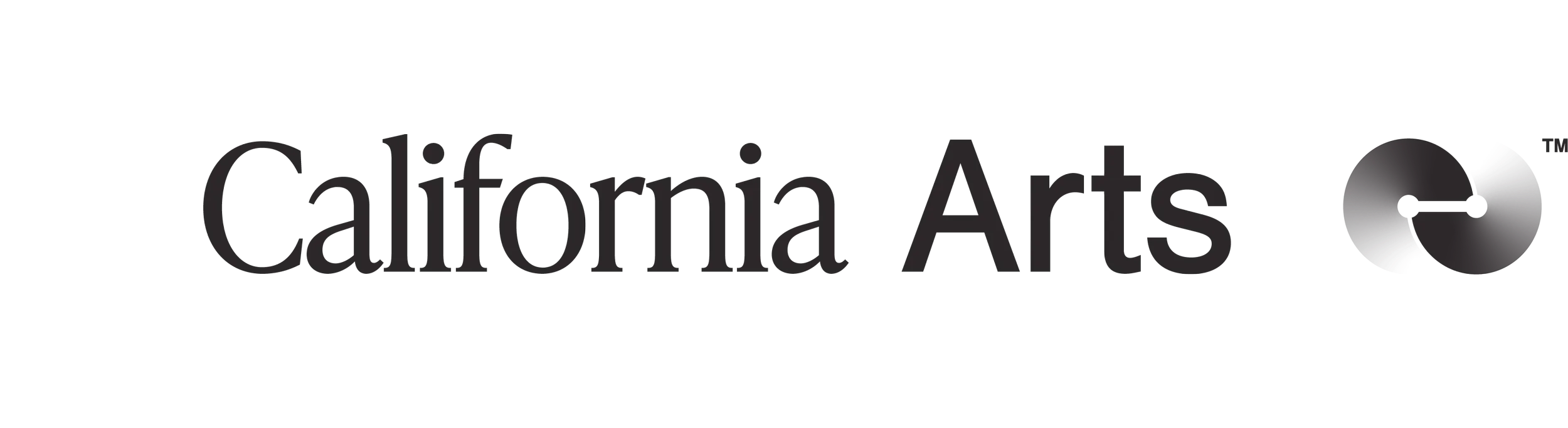 California Arts logo with the text 'California Arts' and a stylized black and purple drum behind the text.