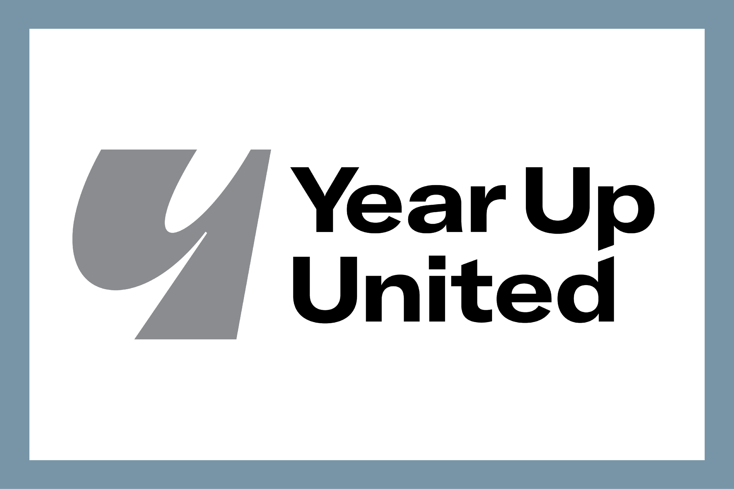 Logo with text 'Year Up United' and a stylized letter 'Y'.