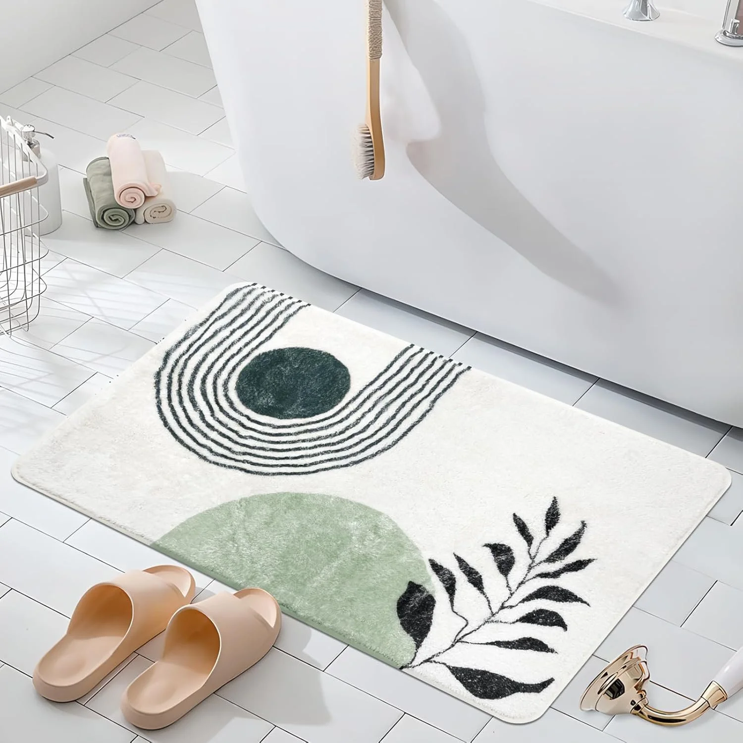 Blue Mid Mod Bath Mat