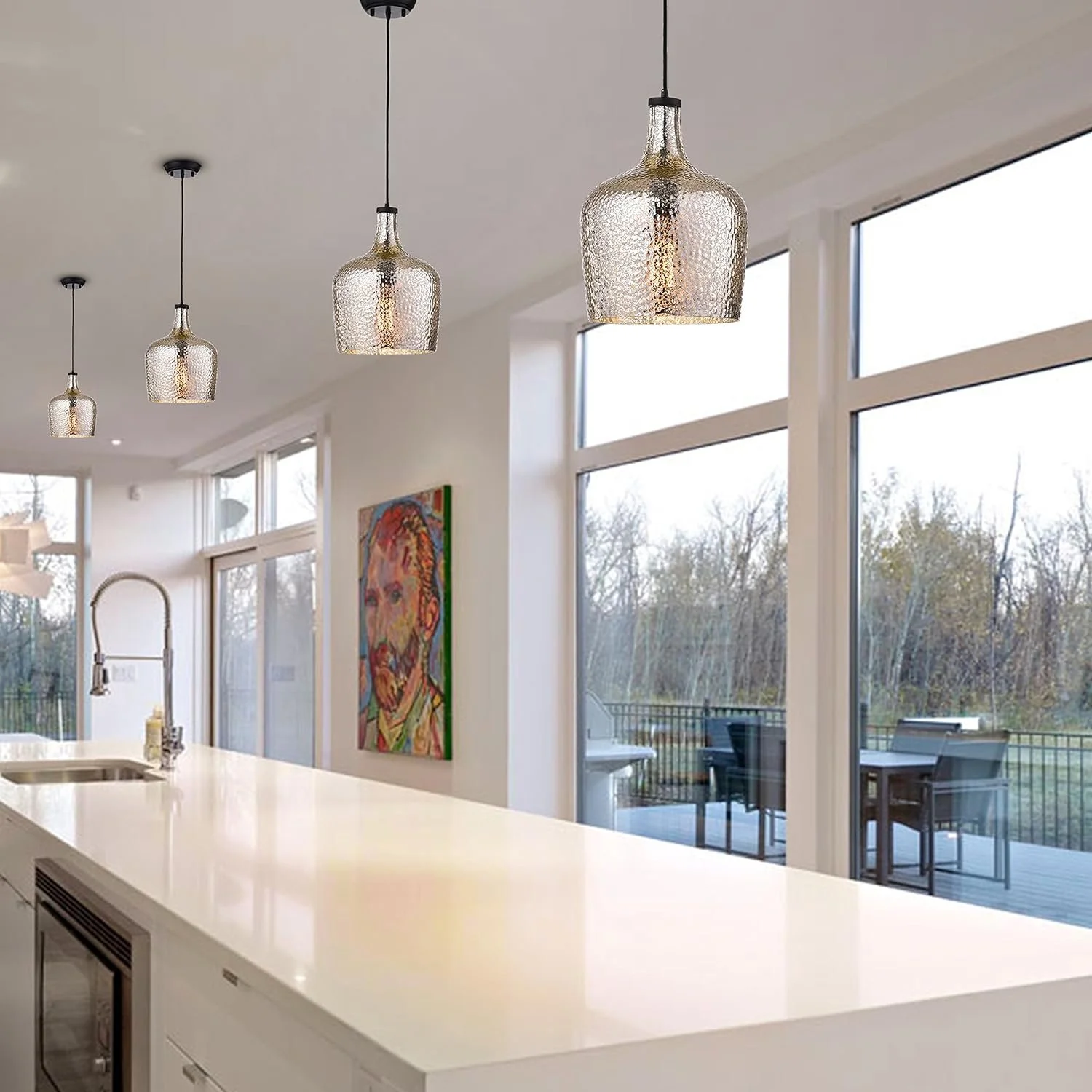 Bubbly Glass Pendant Light