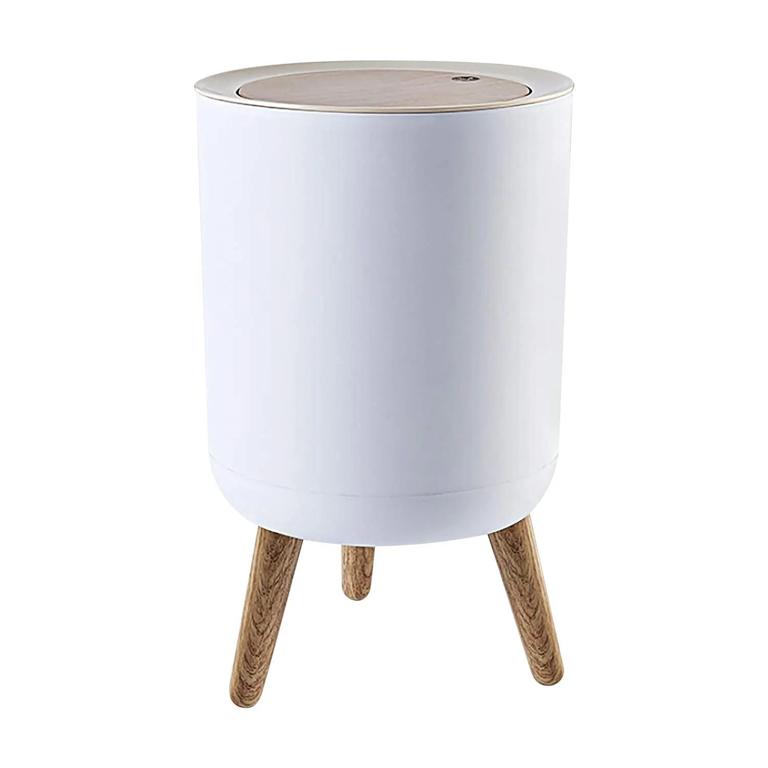 Simple Bathroom Trash Bin with Lid