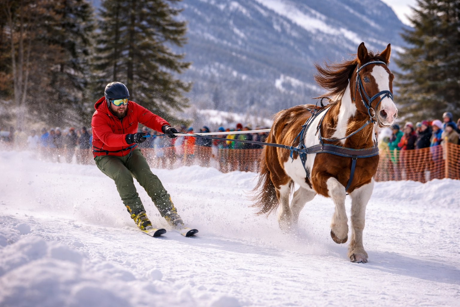 Skijoring in Colorado