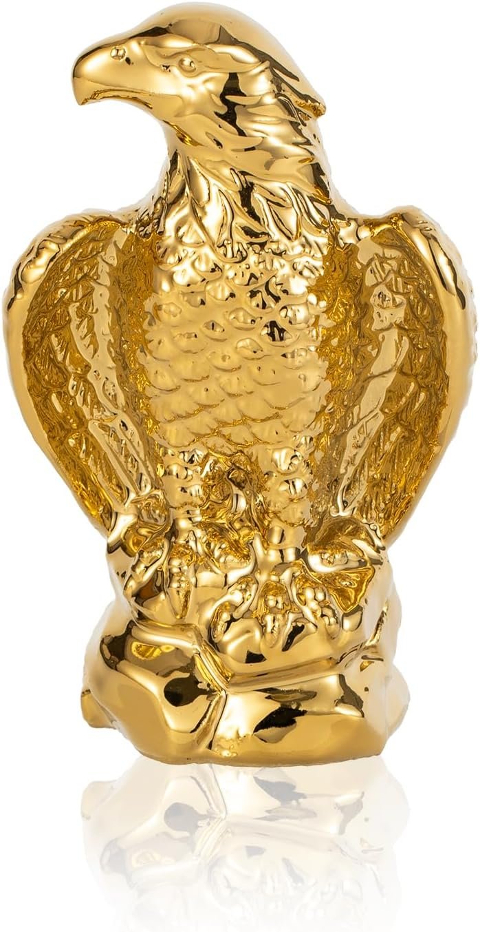 Golden Bald Eagle Figurine