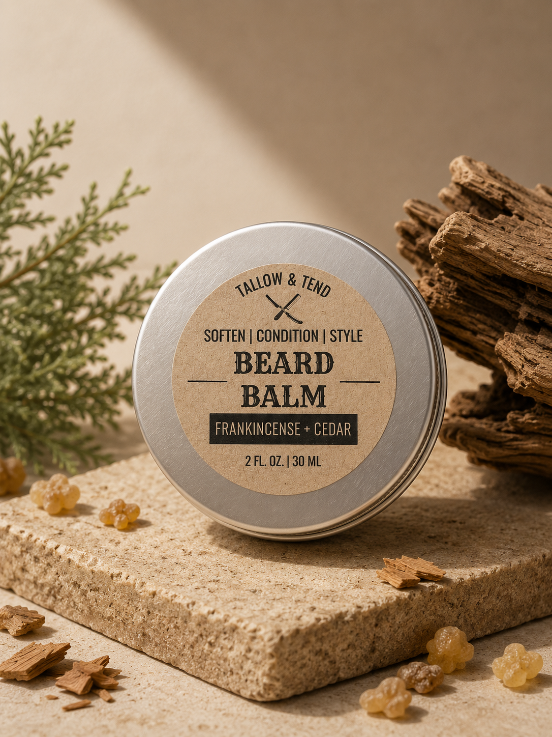 Frankincense + Cedar Beard Balm