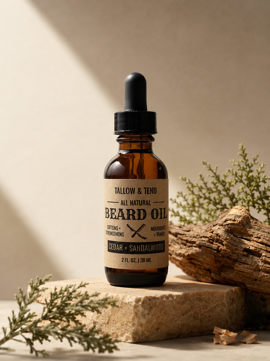 Cedar + Sandalwood Beard Oil