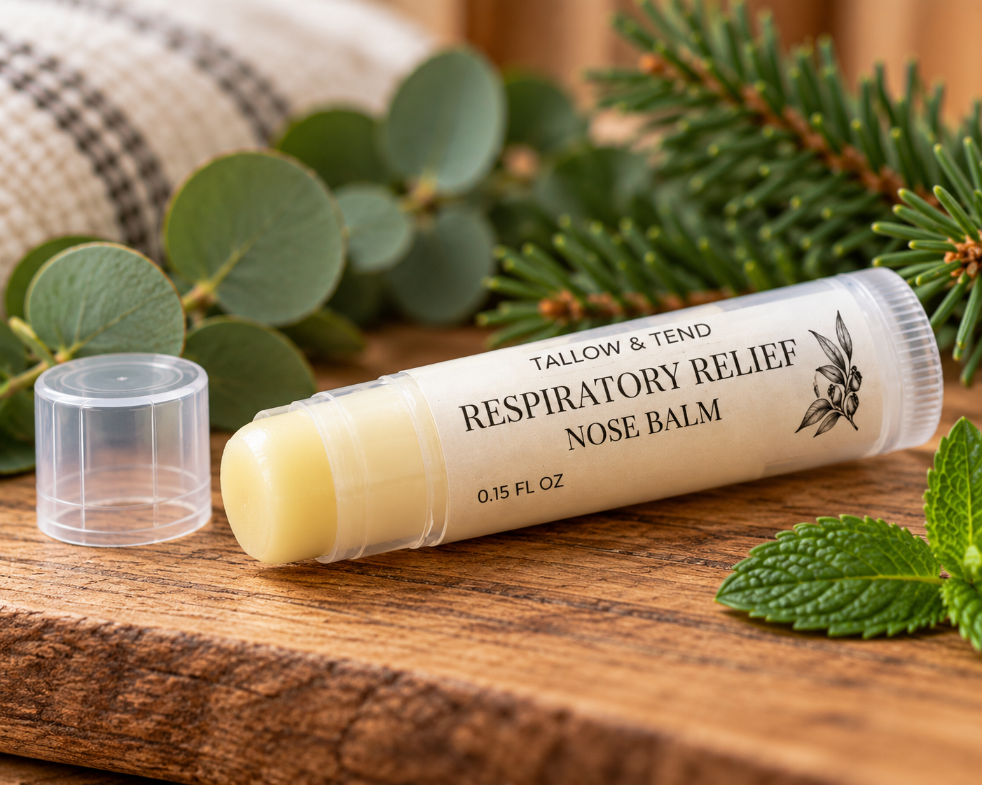 Tallow & Tend Nose Balm on Rustic Wood.png
