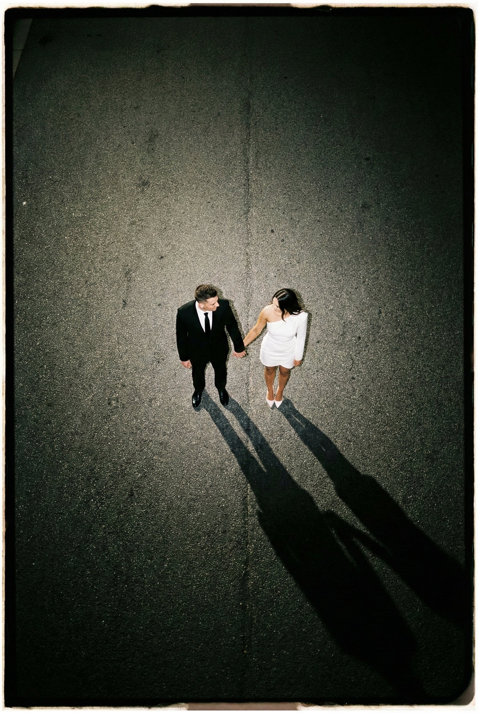lumiere and grain drone chicago engagement photo