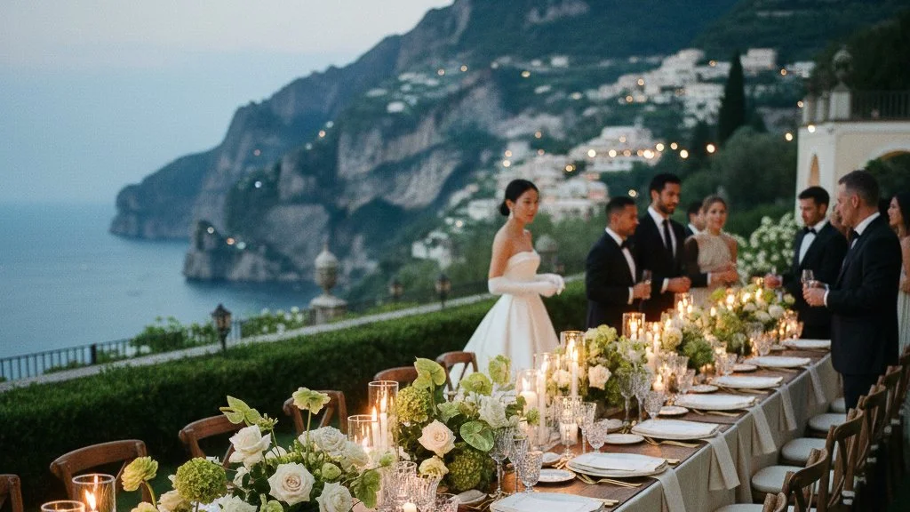 lumiere and grain amalfi coast wedding reception