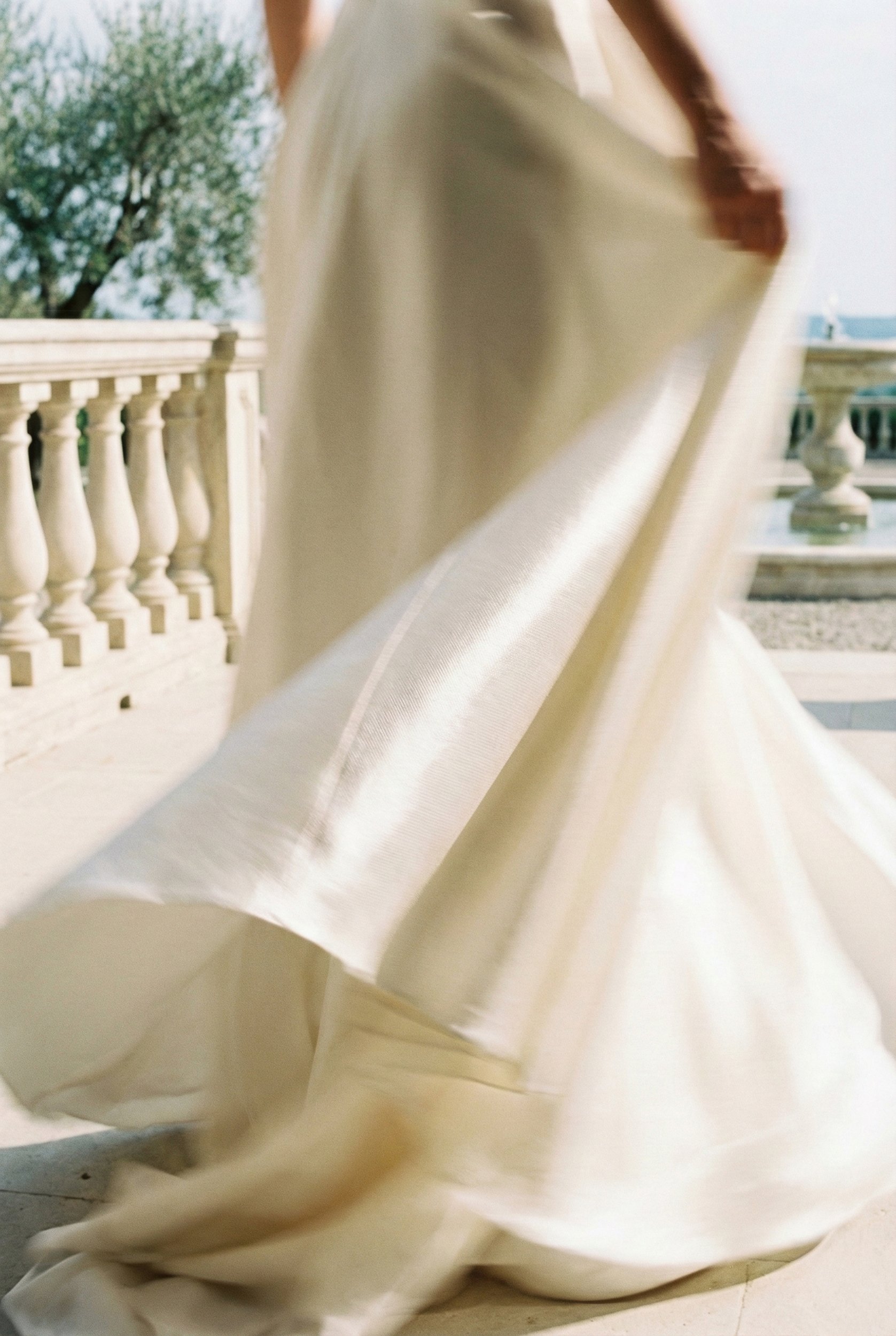 Lumiere and Grain Chicago Luxury Wedding Film photography Dress in Motion