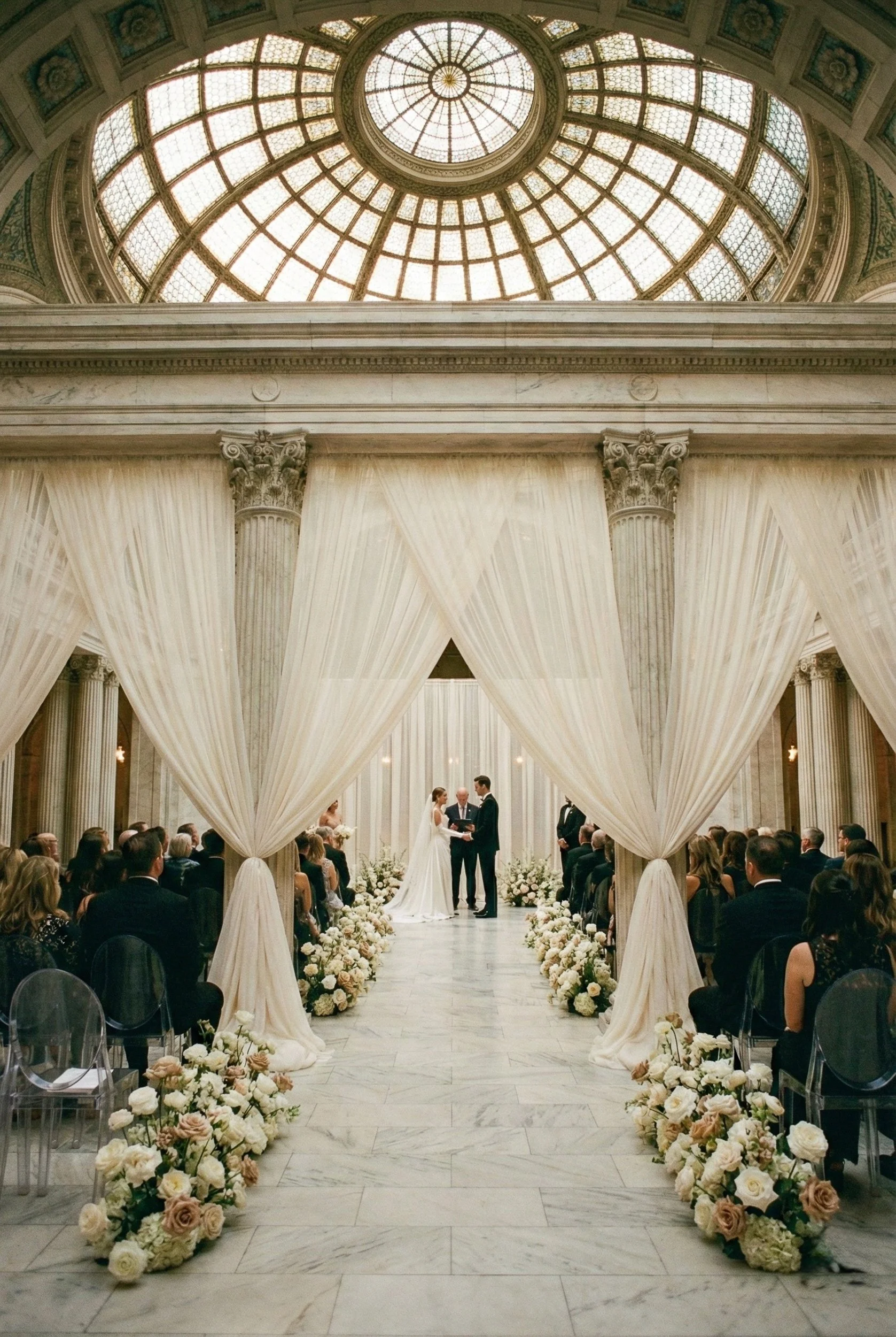 Chicago Cultural Center Wedding Ceremony Luxury Wedding