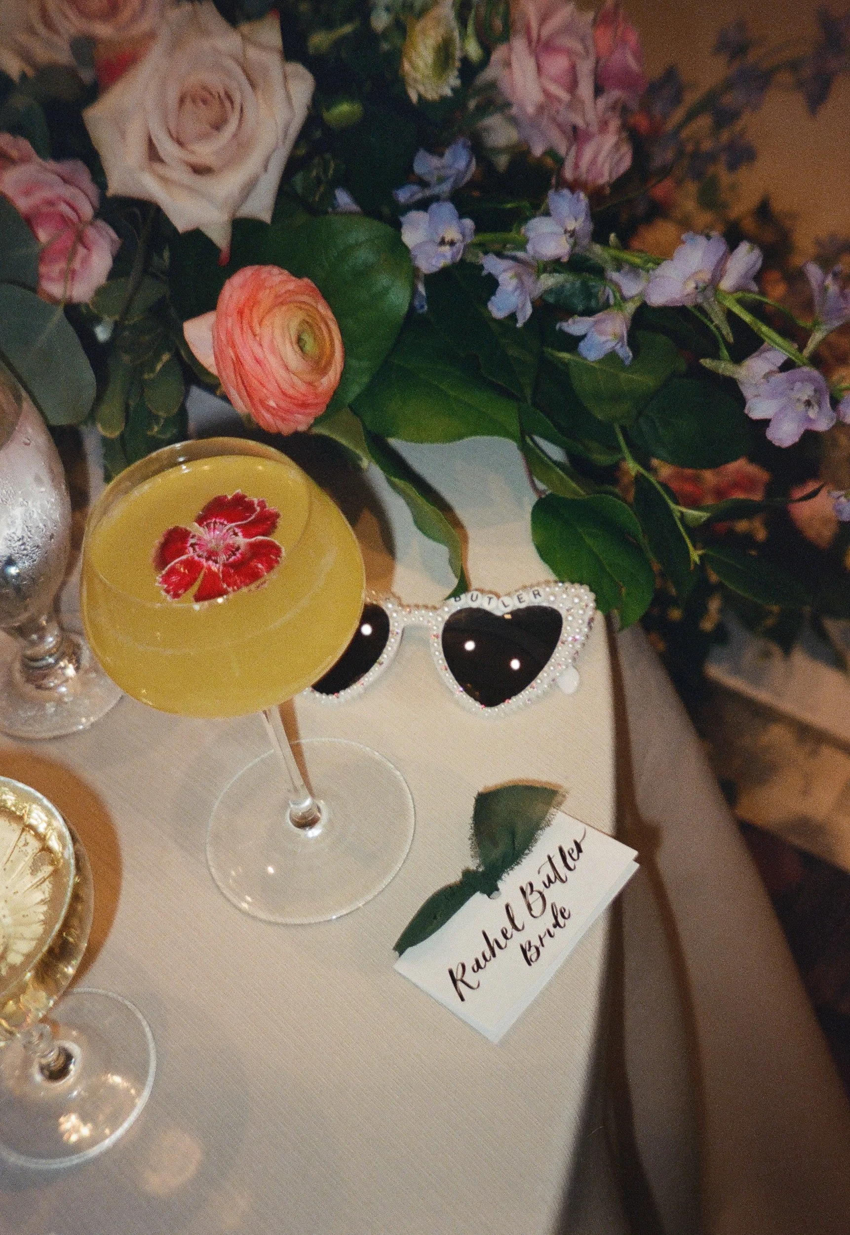 lumiere and grain film late night flat lay