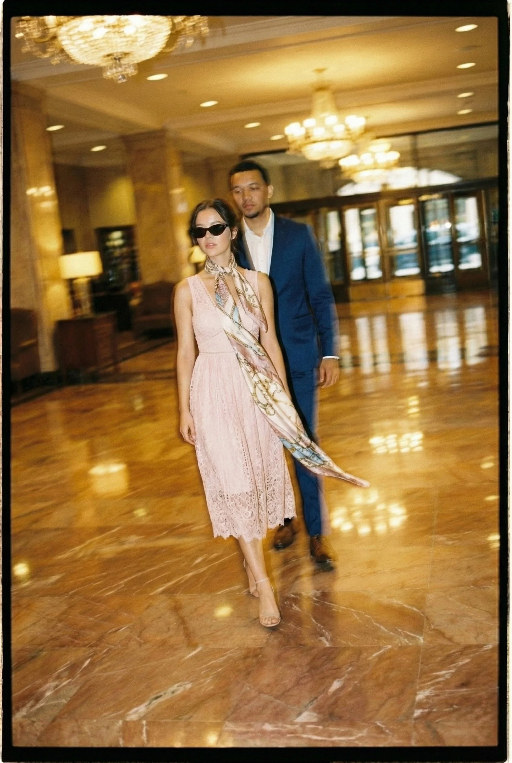 Lumiere and Grain Chicago Engagement Photography Documentary Film Peninsula Hotel