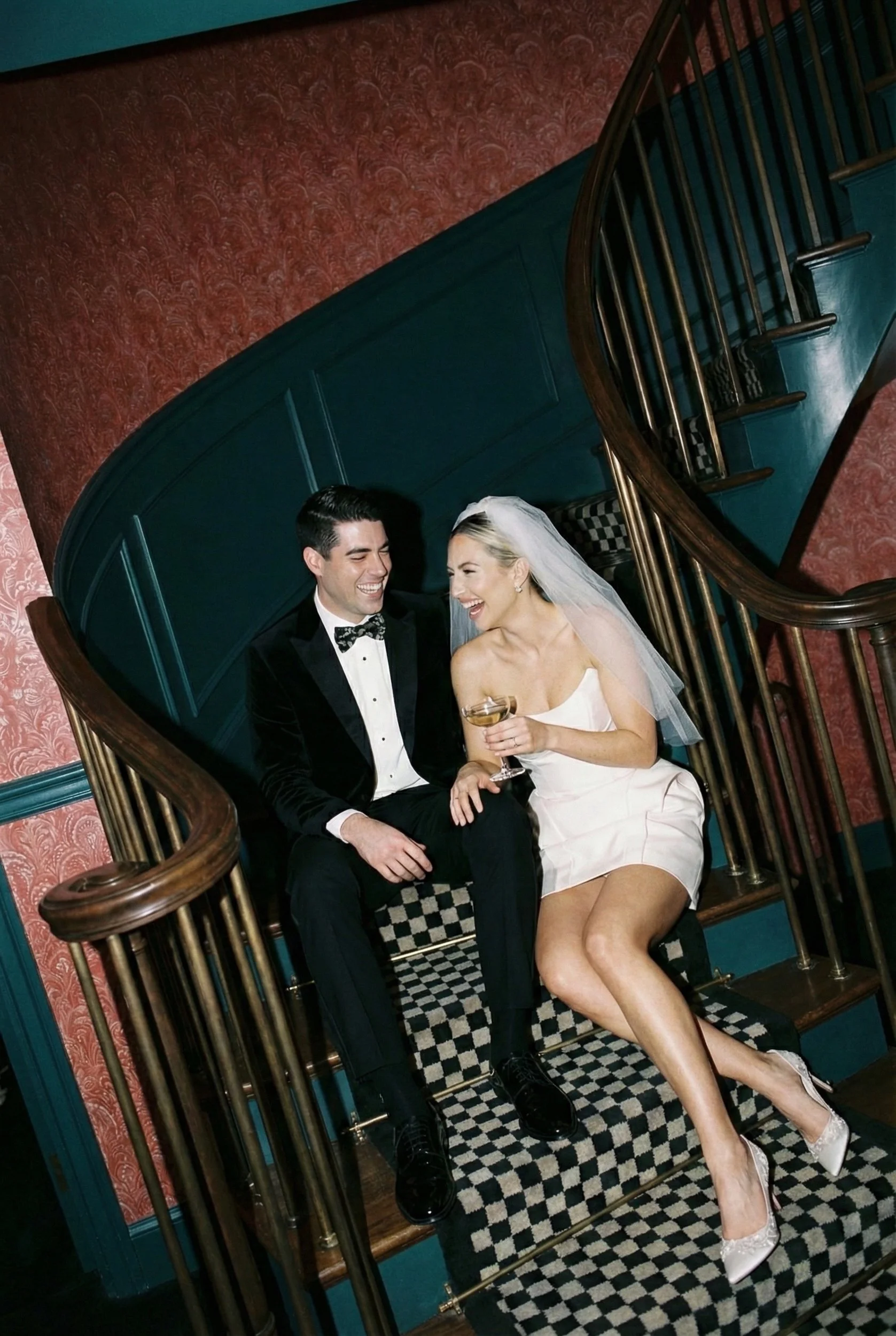 Candid Couple Portrait at the Dalcy Chicago second dress party