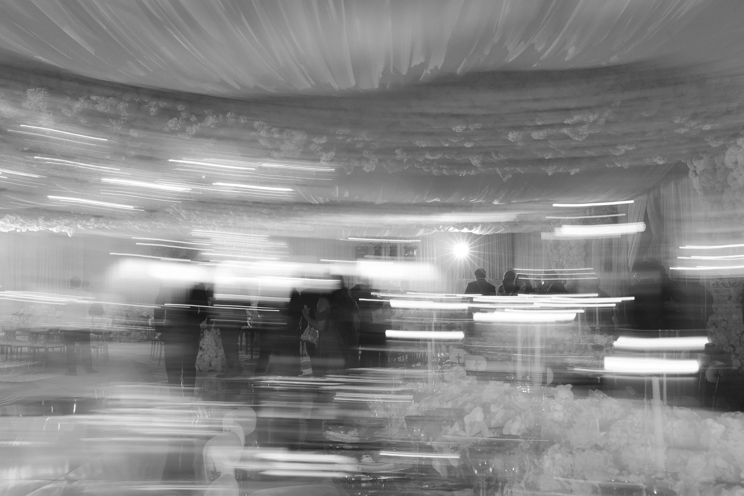 Lumiere and Grain grand geneva reception black and white