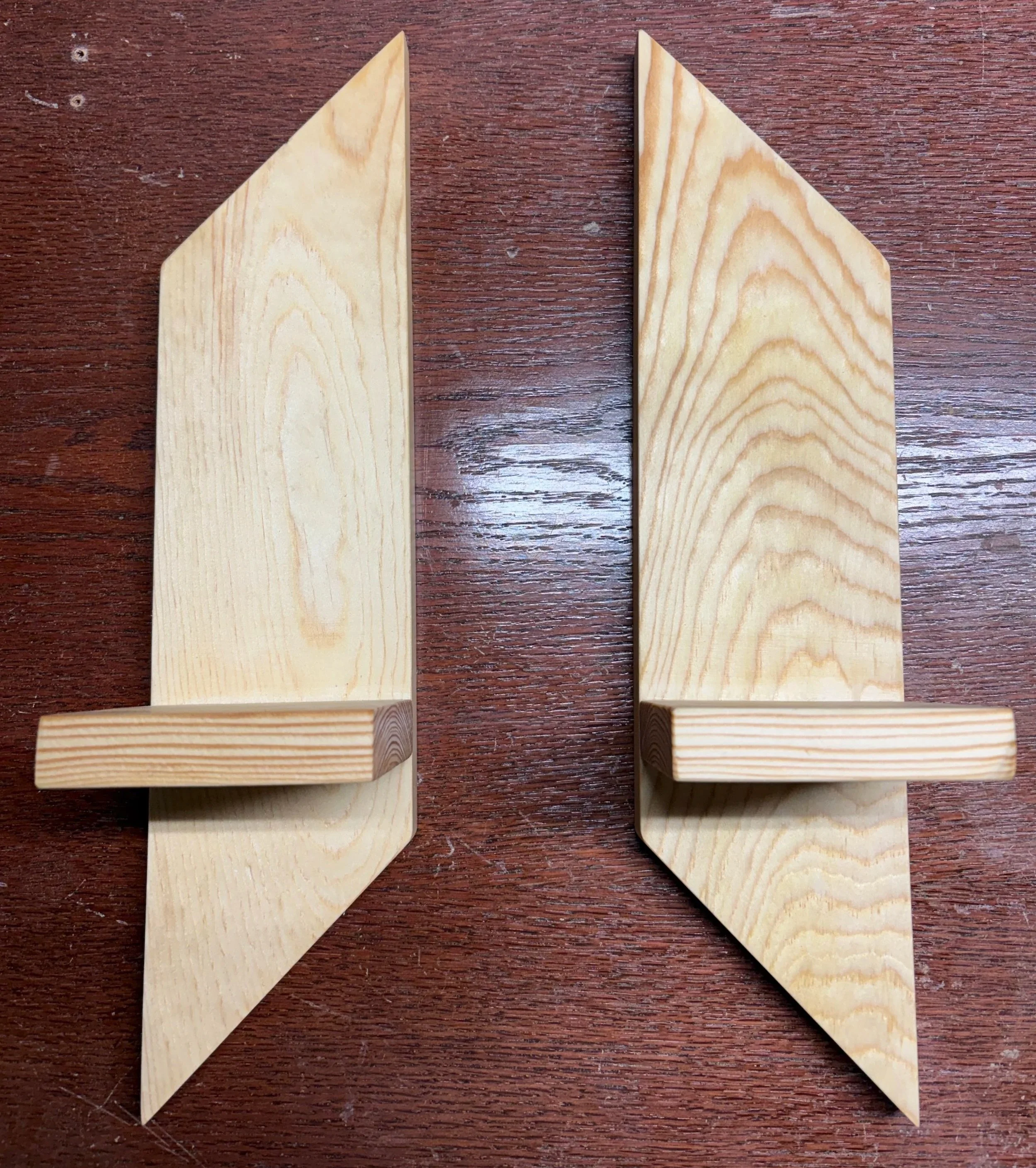 Wooden Sconce Shelves