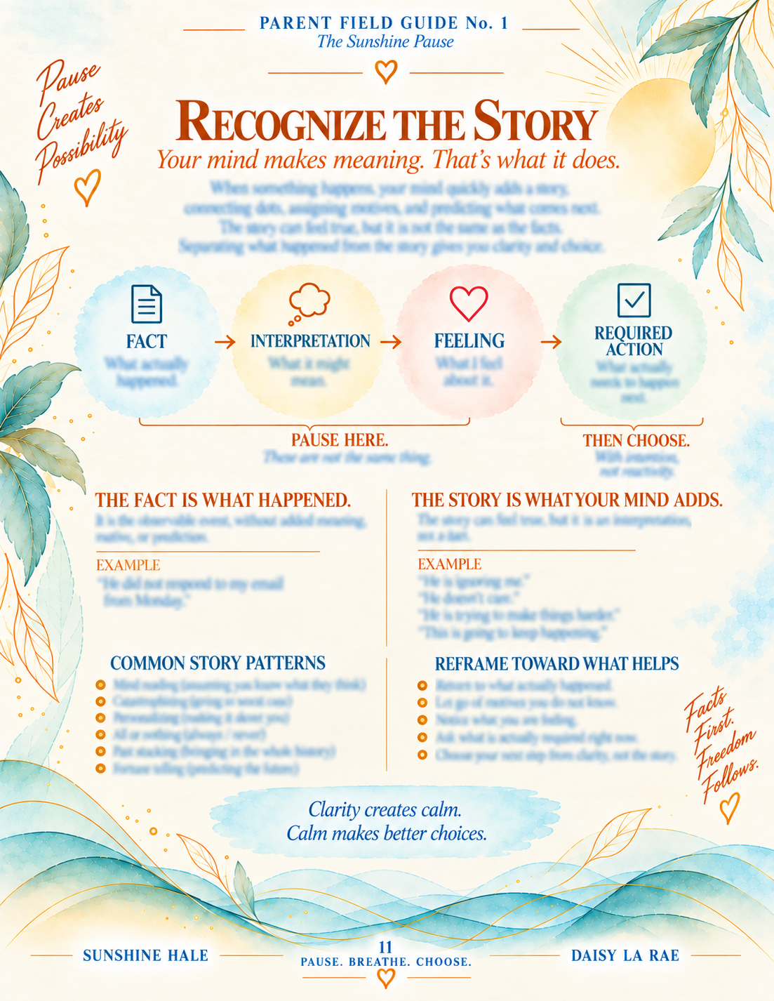 Recognize the Story preview page from Sunshine Hale Parent Field Guide No. 1