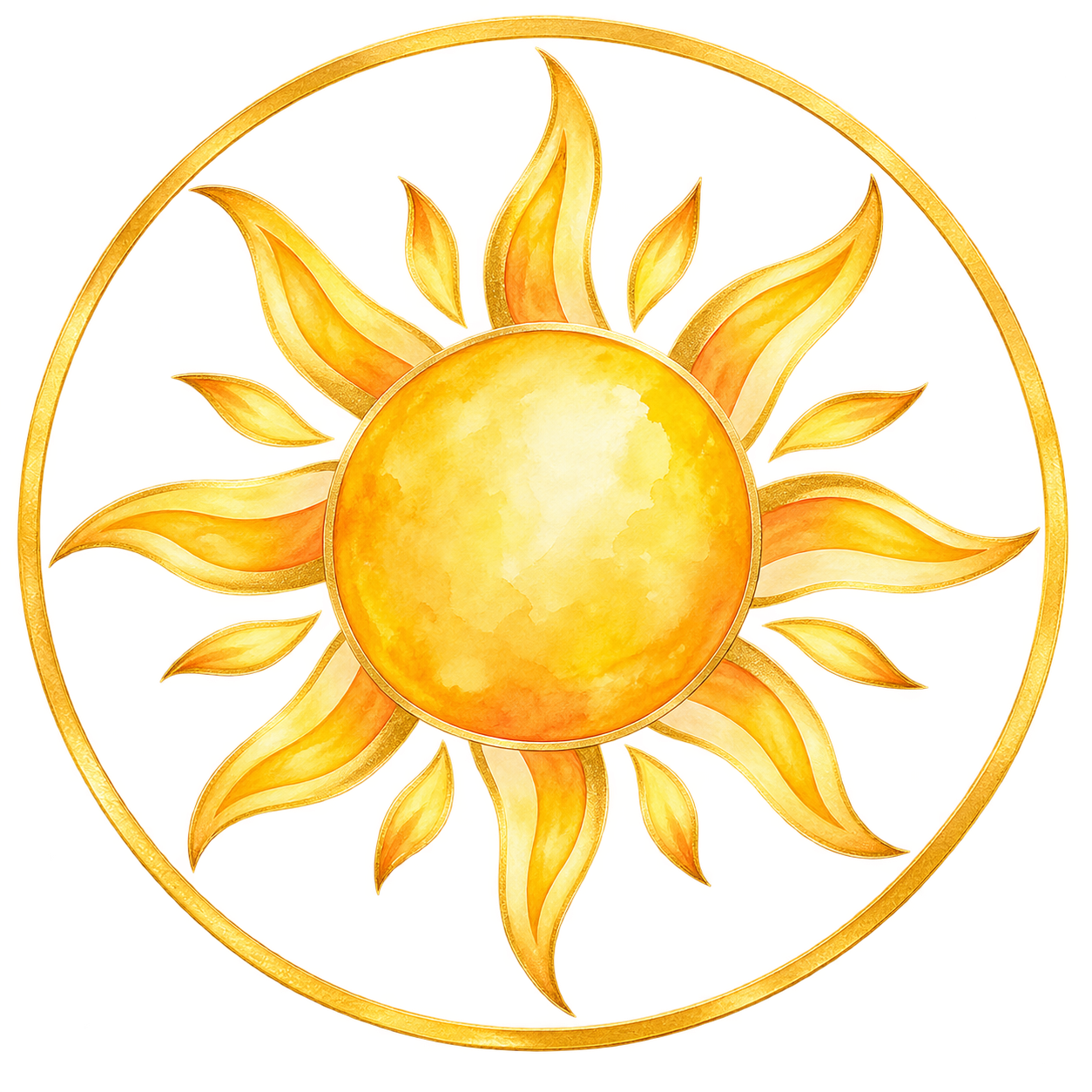 Golden sun symbol representing practical parenting tools.