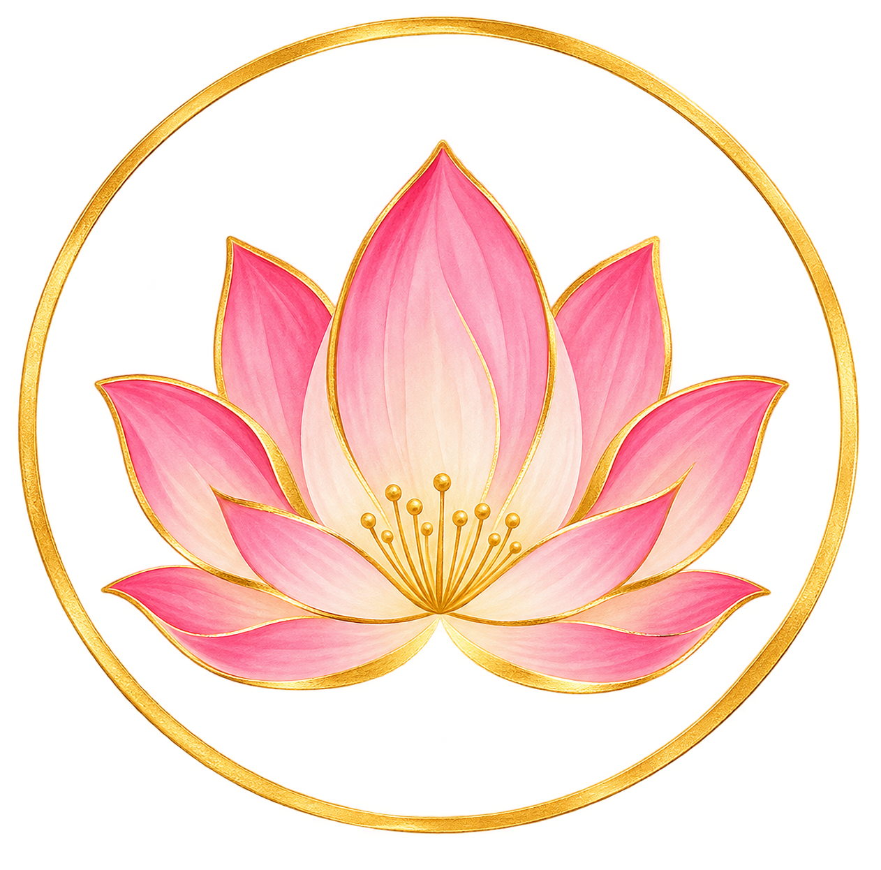 Pink lotus symbol representing presence in parenting.