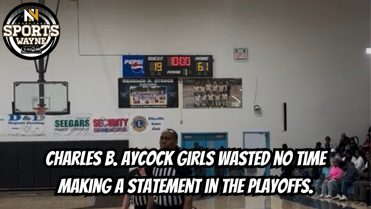 Charles B. Aycock girls wasted no time making a statement in the playoffs.