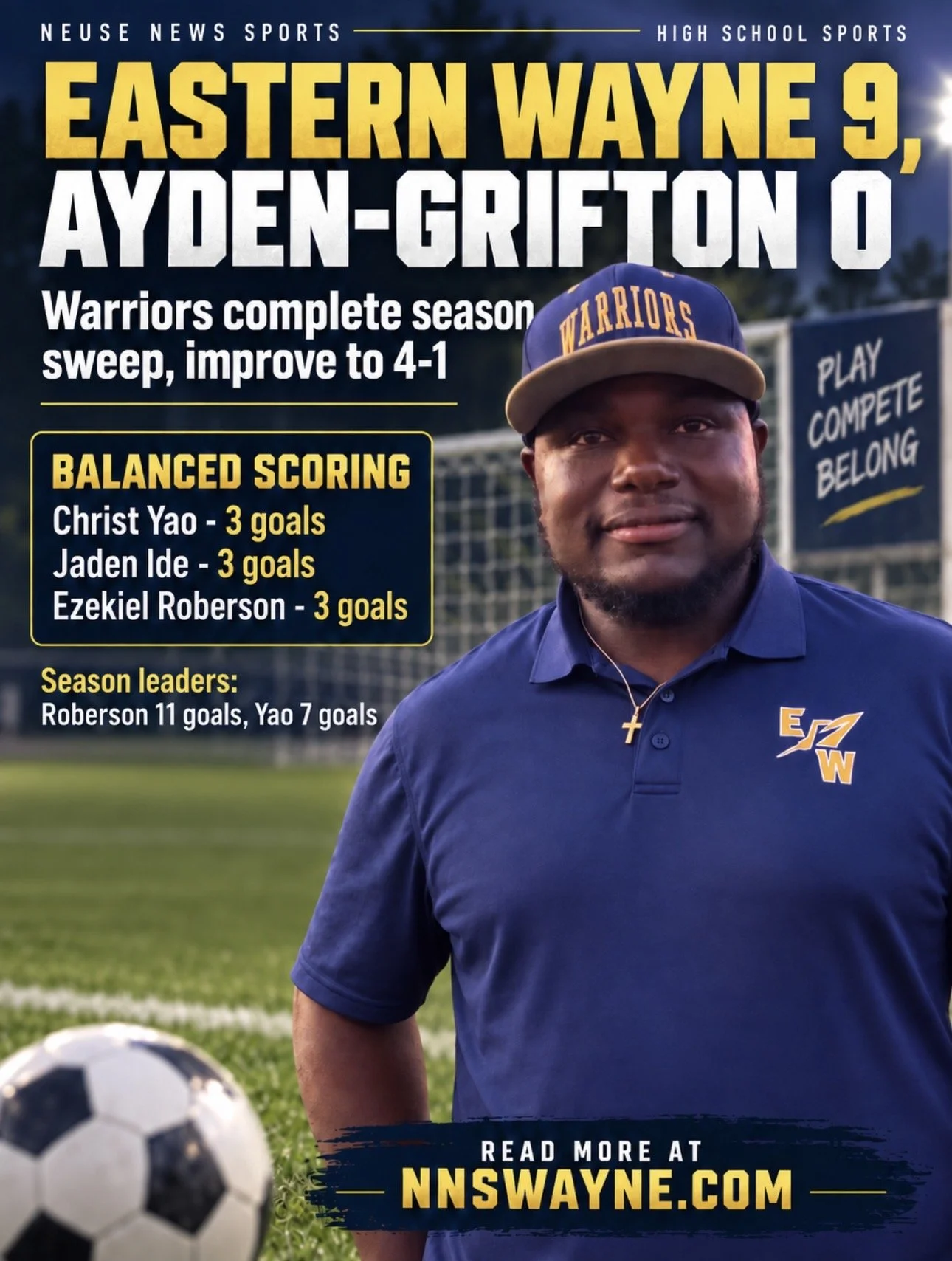 Eastern Wayne sweeps Ayden Grifton behind balanced scoring