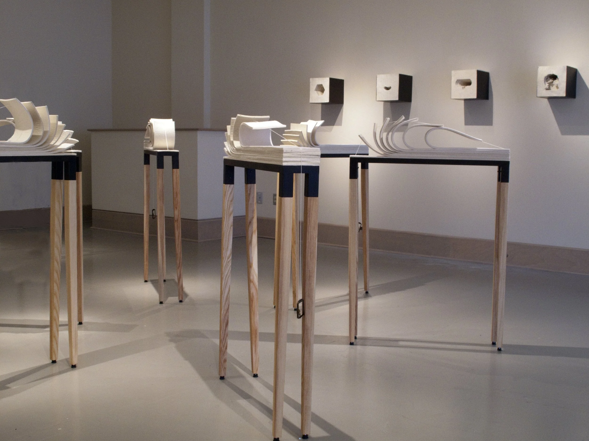 aliquot: felt, steel, wood, drawer pull, Mary Black Gallery, Halifax, 2010