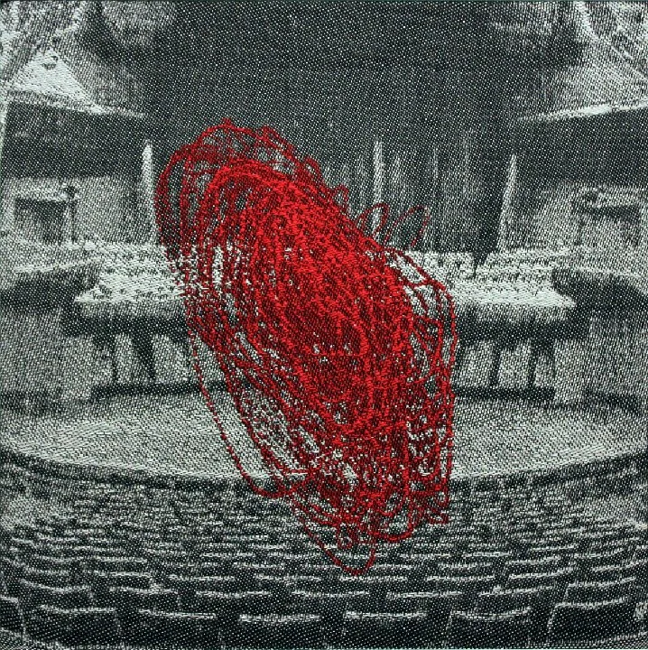 Sounding Thread, Jacquard weaving, 
56x56cm, 2021