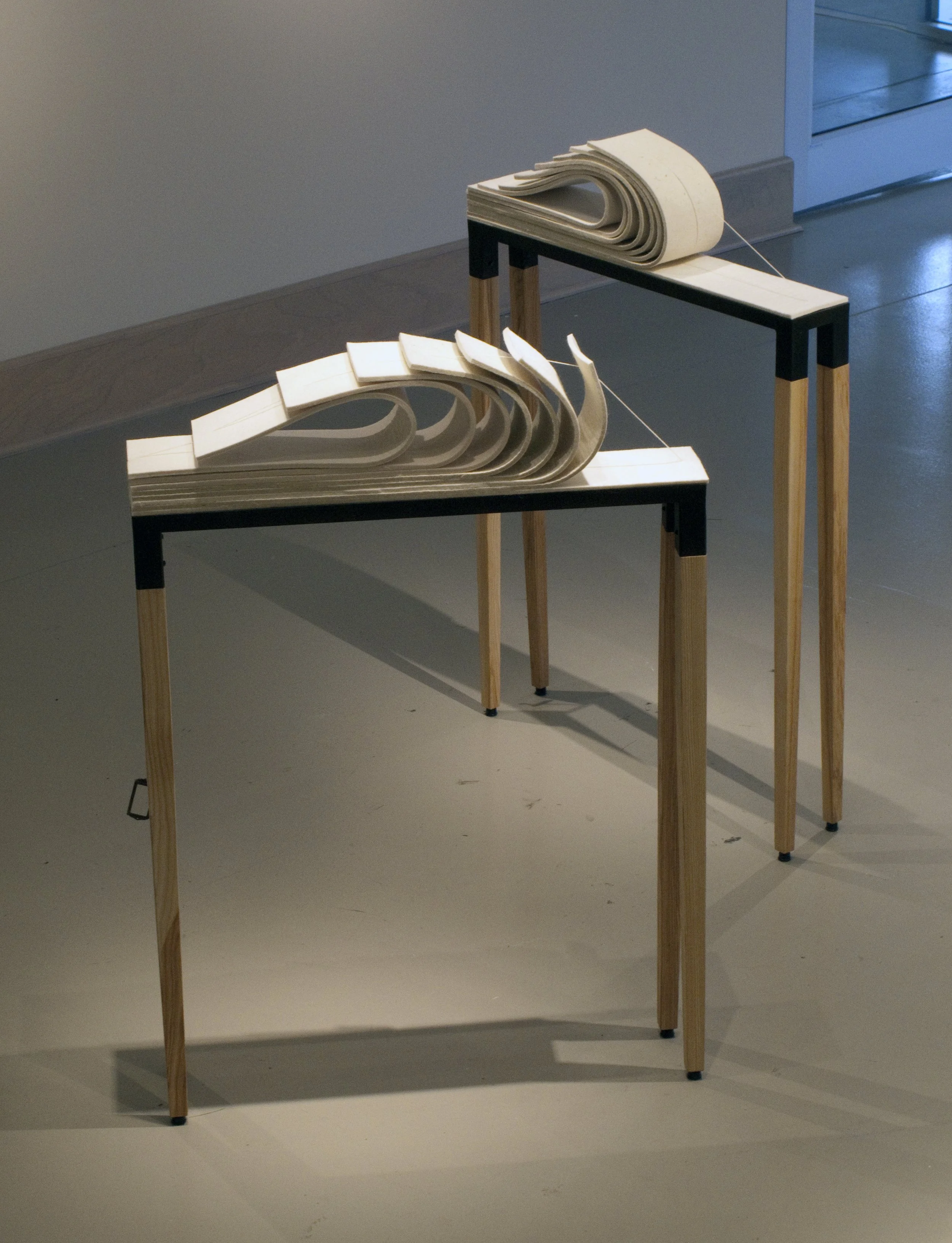 aliquot: felt, steel, wood, drawer pull, Mary Black Gallery, Halifax, 2010