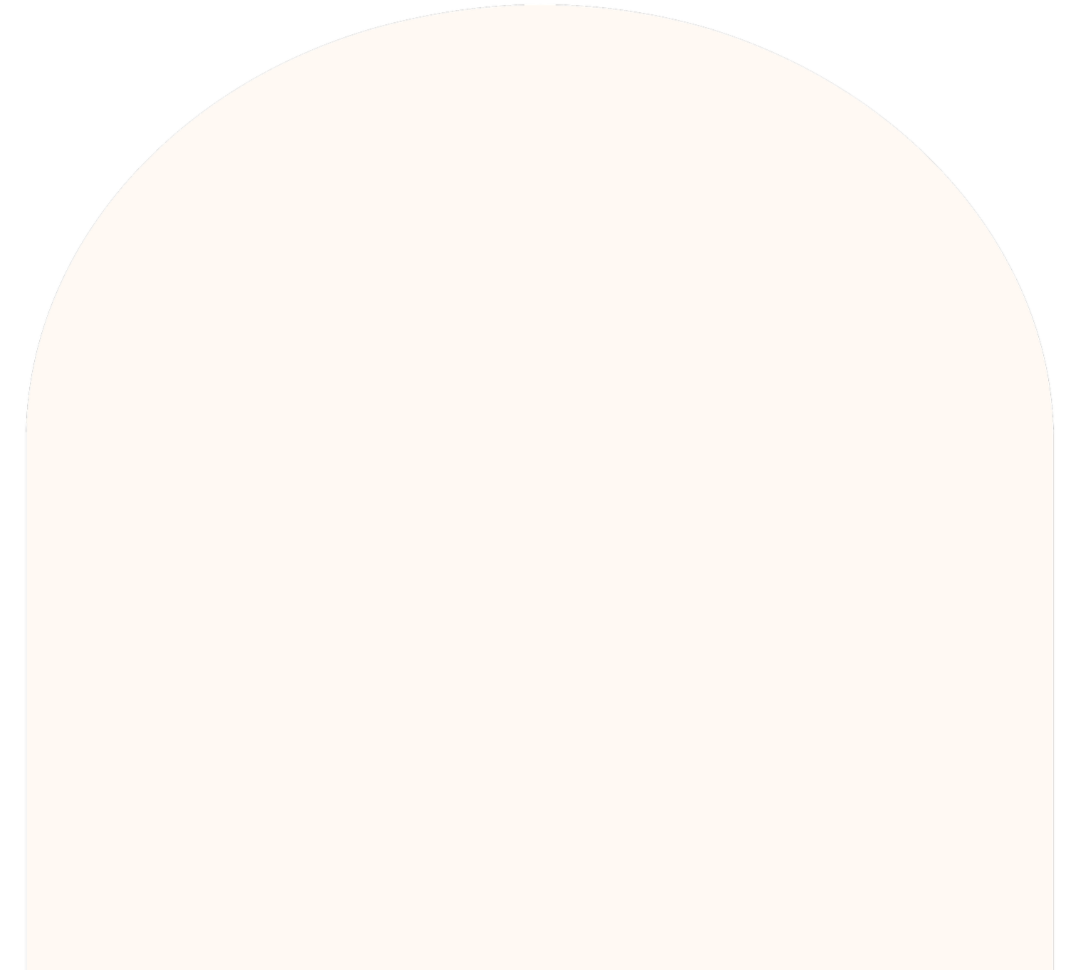 A large white circle with two black semi-circles at the top, resembling a simplified face without features.