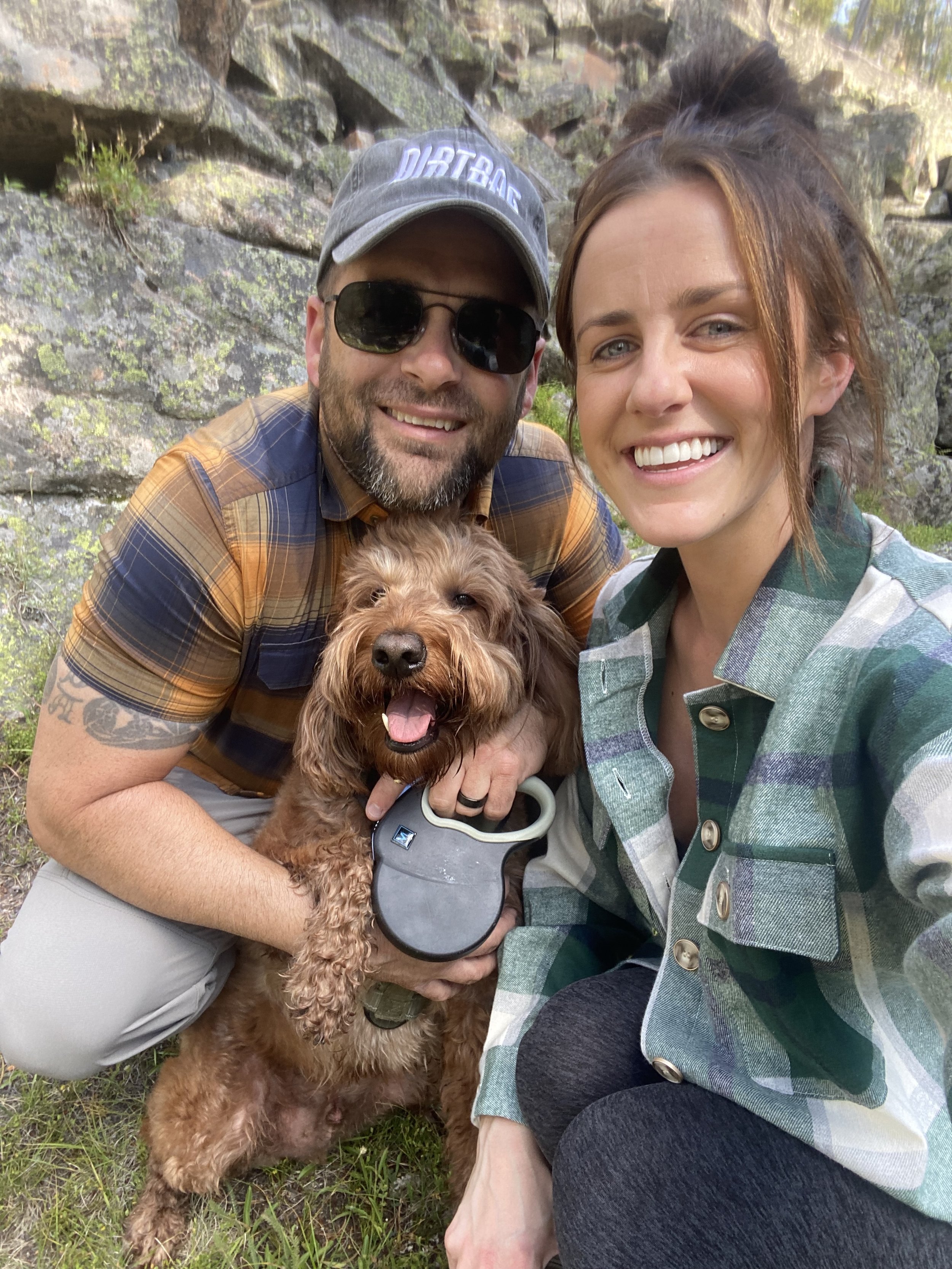 Kate Gladdin and her husband Nate enjoy a hike