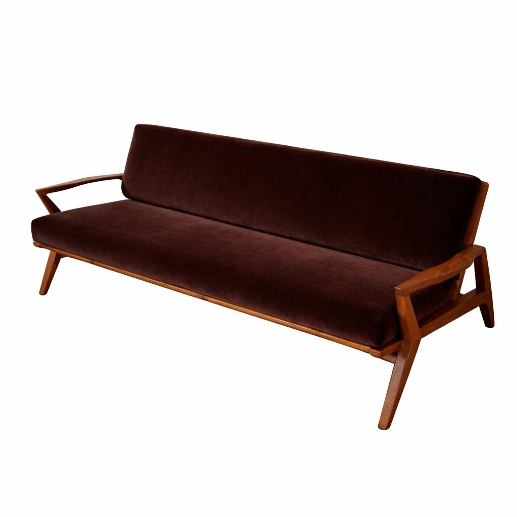 Which fabric should I reupholster this vintage MCM sofa in?