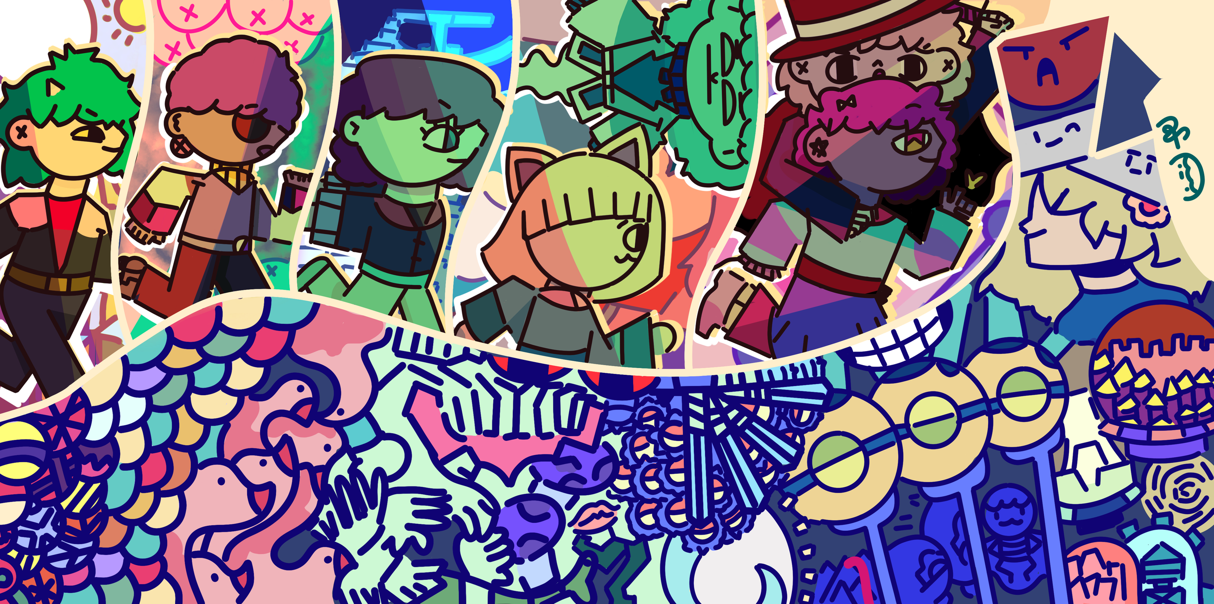 Astonishing Super Crew(Poster Sheet)/4117x2048/Poster sheet v2  (2025 ver)/297x210(A4)Procreate